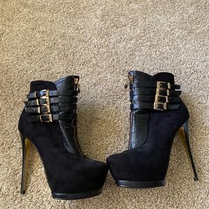 bebe black winter boots